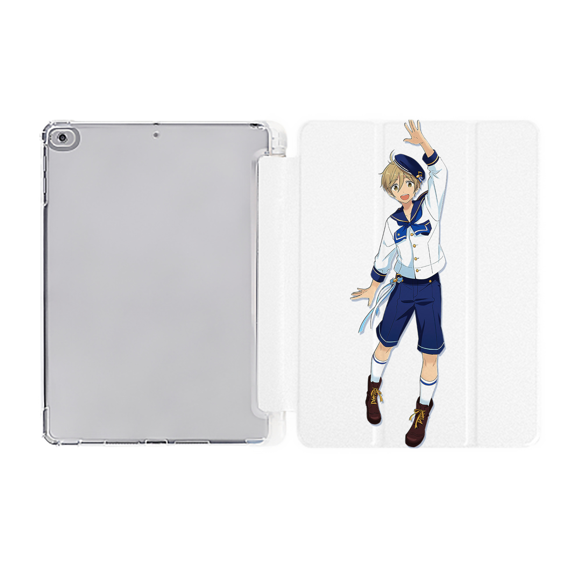 （画像用） あんさんぶるスターズ! Ensemble Stars IPad ケース ペン収納付き 三つ折りスタンド PUレザー×シリコン 対応機種9.5/10.5/10.9インチ